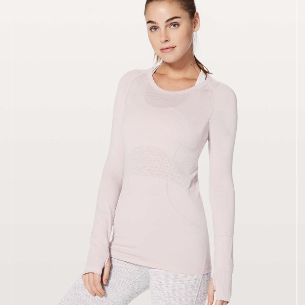 Lululemon Swiftly Tech Long Sleeve Crew Porcelain Pink